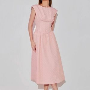 Solid pink A line dress new without tags